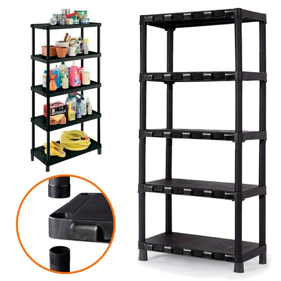Estante Modular Com 5 Prateleira Plástica Organizador Para Casa Escritório Lavanderia Cozinha Menor preço em Estante Modular Com 5 Prateleira Plástica Organizador Para Casa Escritório Lavanderia Cozinha