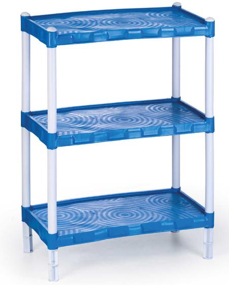Imagem de Estante Modular Em Plástico Com 3 Prateleiras Rosa/Azul