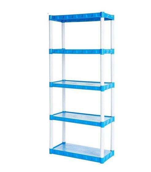 Imagem de Estante Modular Organizadora Em Plástico 5 Prateleiras Azul 849