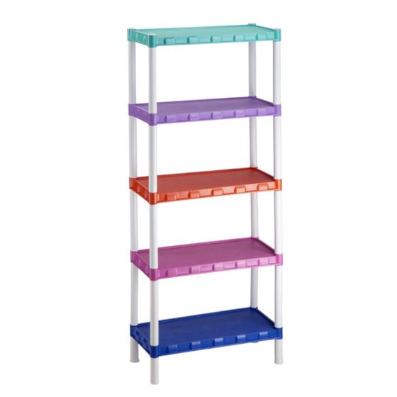 Estante Modular Plastica Colorida 5 Prateleiras Menor preço em Estante Modular Plastica Colorida 5 Prateleiras