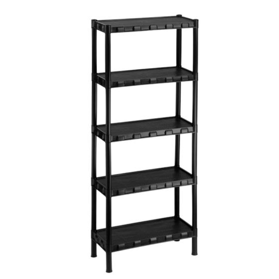 Estante Modular Plástico Preta Com 5 Prateleiras Estante Para Livros Sapateira Menor preço em Estante Modular Plástico Preta Com 5 Prateleiras Estante Para Livros Sapateira