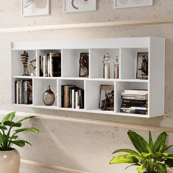 Estante Montessori Livreiro Duplo Com 10 Nichos Branco Menor preço em Estante Montessori Livreiro Duplo Com 10 Nichos Branco