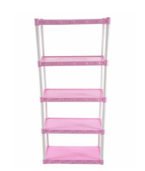 Imagem de Estante Organizadora Modular Plástica 5 Prateleiras Rosa