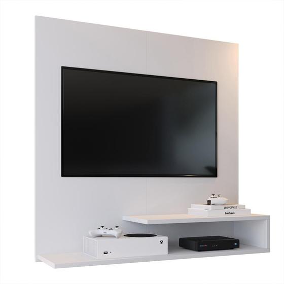 Imagem de Estante Painel Parede 90 cm Smart New TV 32 Polegadas Prateleiras Organizadoras Sala Quarto Pequeno Moderno - RPM
