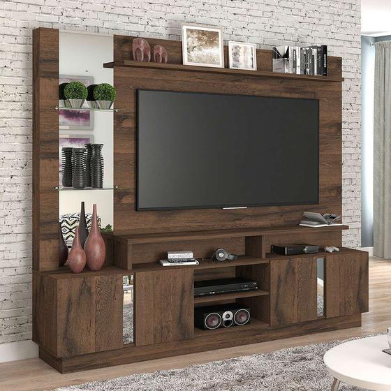 Imagem de Estante para Home Theater e TV 60 Polegadas Munique Café 200 cm