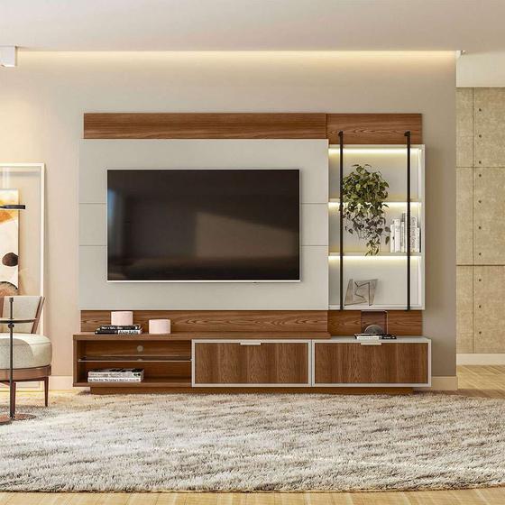 Estante para Home Theater e TV até 70 Polegadas Maceió Freijó e Off White é boa?