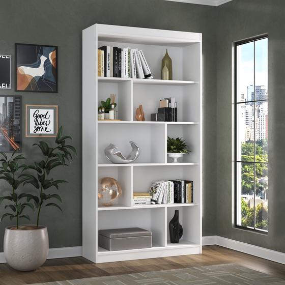 Estante para Livros 4 Prateleiras 181cmx93cm Home Office Espresso Móveis Menor preço em Estante para Livros 4 Prateleiras 181cmx93cm Home Office Espresso Móveis