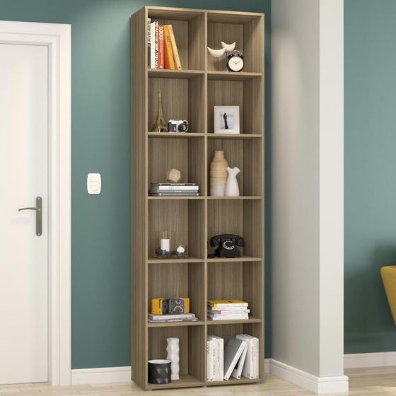 Estante para Livros Caracol 12 Nichos Castanho Ff - Politorno Menor preço em Estante para Livros Caracol 12 Nichos Castanho Ff - Politorno