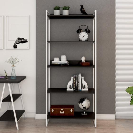 Imagem de Estante para Livros Industrial 187cmx80cm 5 Prateleiras Kuadra