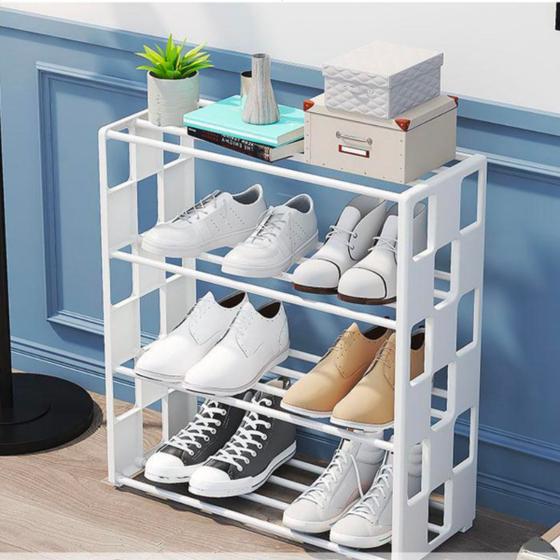 Imagem de Estante Pequena De 4 Camadas Para Sapatos Empilhável Presente Dia Das Mães