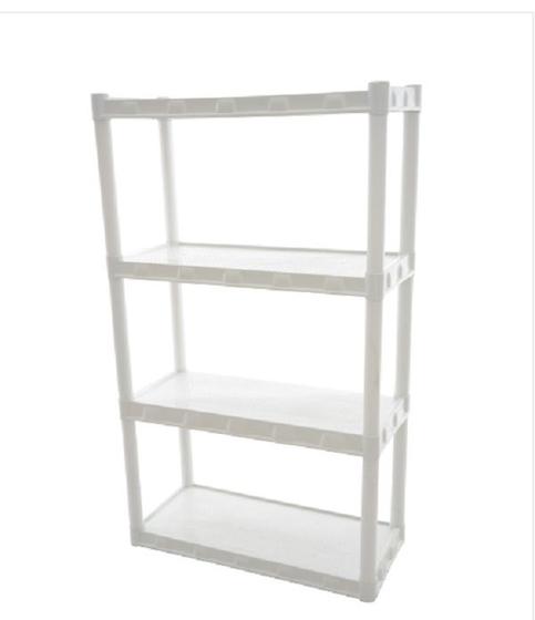 Estante Plástica Branca Com 4 Prateleiras Agraplast Menor preço em Estante Plástica Branca Com 4 Prateleiras Agraplast