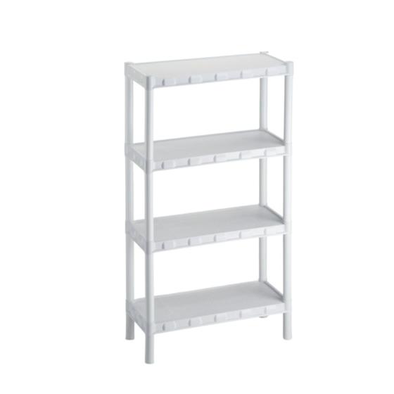 Estante Plastica Modular Branca Com 4 Prateleiras Menor preço em Estante Plastica Modular Branca Com 4 Prateleiras