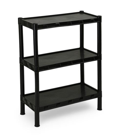 Estante Plástica Preta Com 3 Prateleiras Modular Nápoles Agraplast Cod918 Organizadora Livros Menor preço em Estante Plástica Preta Com 3 Prateleiras Modular Nápoles Agraplast Cod918 Organizadora Livros