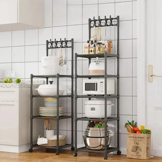 Imagem de  Estante Rack Banheiro Lavanderia Com Prateleiras Organizador Linha Premium