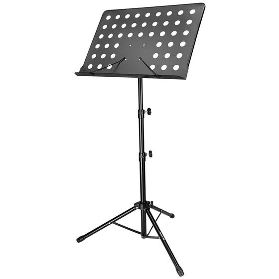 Imagem de Estante Suporte De Partitura Tablets Pedestal LP-02 Luminos Profissional Em Aço Resistente Para Maestro Orquestra Musicos
