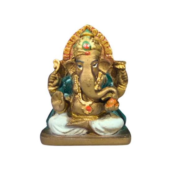 Imagem de Estátua Decorativa Ganesha Deus Hindu Branco 07cm