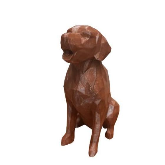 Imagem de Estatua Decorativa Golden Retriever Lingua De Fora Low Polly