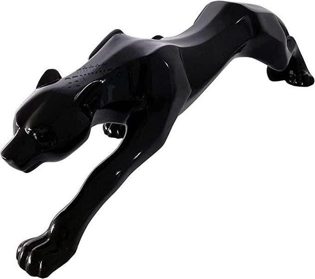 Imagem de Estátua Decorativa Pantera Negra Leopardo Em Resina 38 Cm