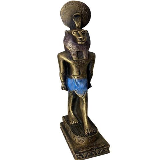 Imagem de Estátua Deus Sekhmet - Decoração Em Resina Egípcia