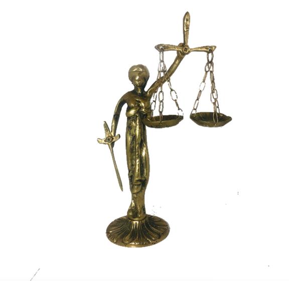 Imagem de Estátua Deusa Dama Justiça Direito Têmis Bronze
