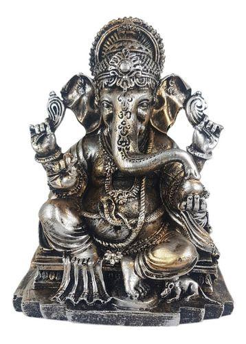 Imagem de Estatua Ganesha Deus Do Intelecto Sabedoria Decoração Resina