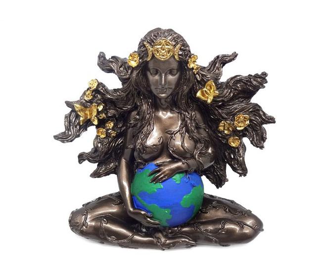 Imagem de Estátua Mãe Terra Gaia Escultura Decorativa Wicca Pachamama