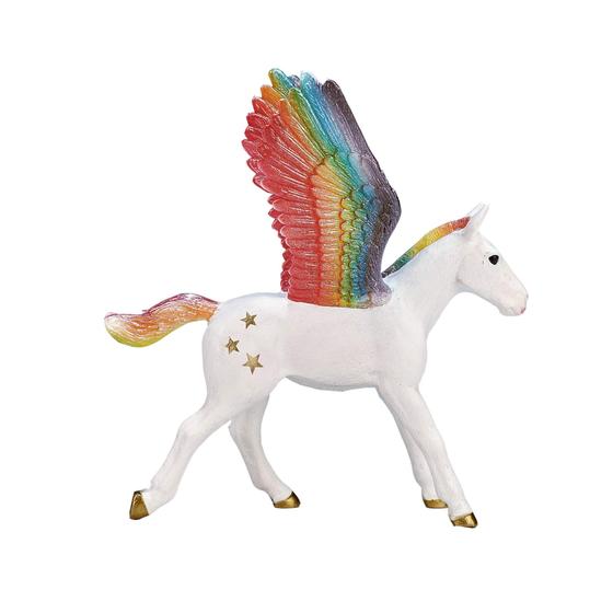 Imagem de Estatueta de brinquedo MOJO Pegasus Baby Rainbow Realistic Fantasy