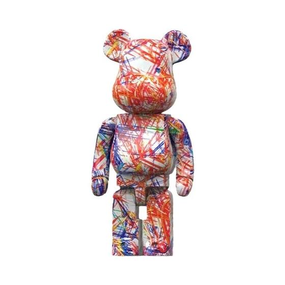 Imagem de Estatueta De Urso Graffiti De 27cm, Decoração Moderna Para Casa, Escultura Animal Abstrata, Jarra De