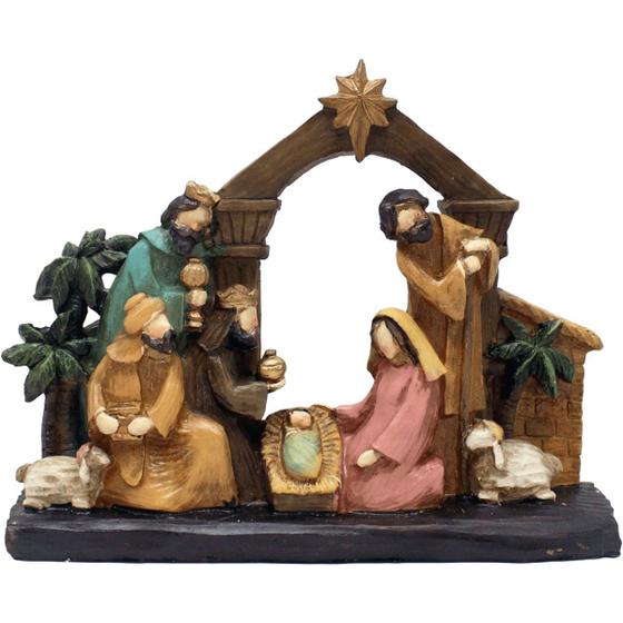 Imagem de Estatueta Presépio Nascimento Menino Jesus Natal De 17x22cm