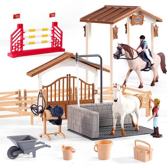 Imagem de Estatueta Toy Horse Stable Playset Peagprav Horse Club