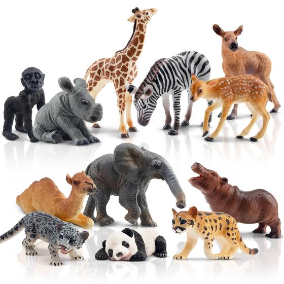 Imagem de Estatuetas Toy Toymany Forest Animals Baby, 12 peças de presente para crianças