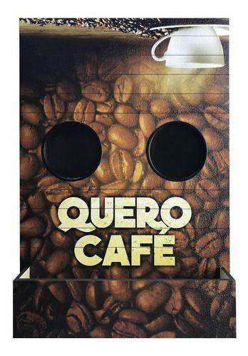 Imagem de Esteira Bandeja para Braço Sofá com Porta Copos e Porta Controle Quero Café ET019PC