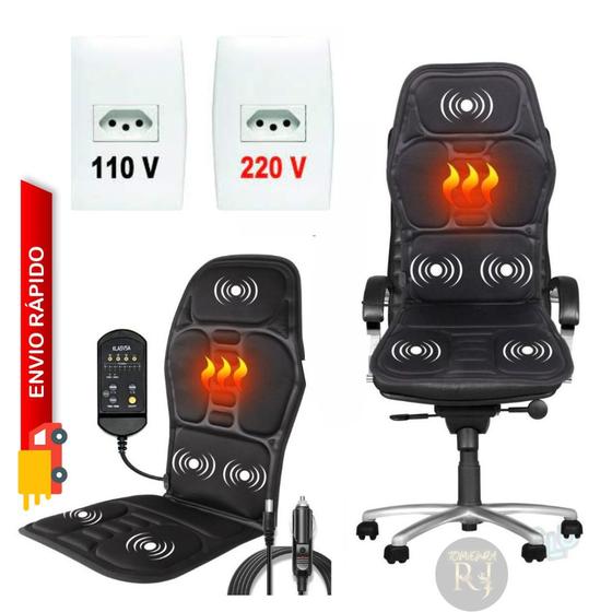 Imagem de Esteira massagem 110v 220v coluna pernas estimulador  com controle + adaptador para usar no carro