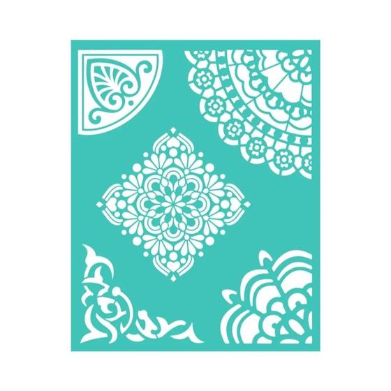 Imagem de Estêncil De Serigrafia Reutilizável Borboleta Flor Folhas Padrão Para Artesanato Diy Impressão De