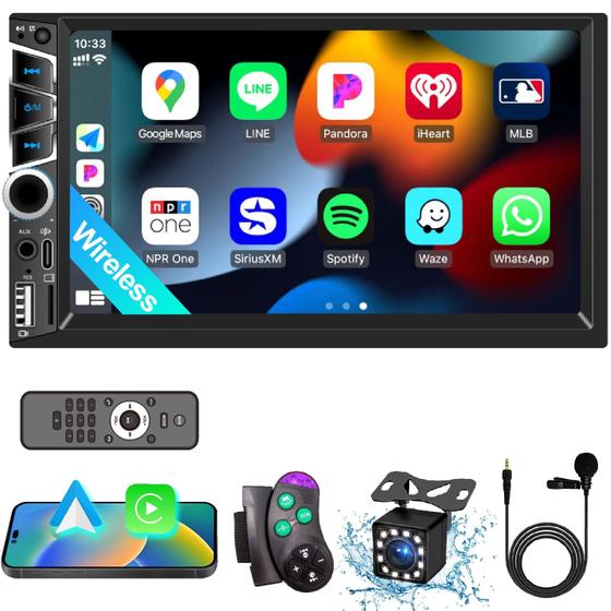 Imagem de Estéreo Automotivo Vexidura 7" Double Din com CarPlay Wireless