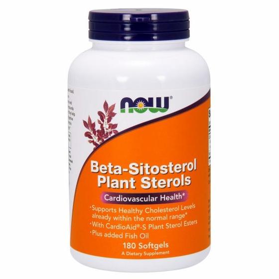 Imagem de Esteróis vegetais de beta-sitosterol 180 SOFTGELS da Now Foods (pacote com 6)