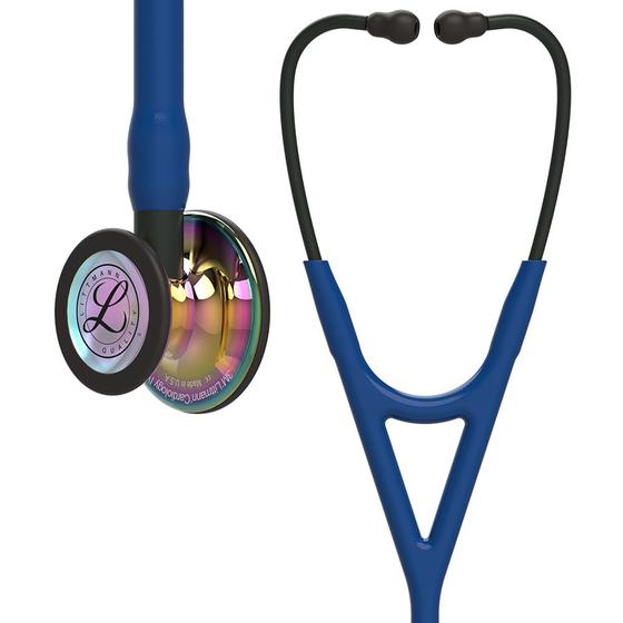 Imagem de Estetoscópio 3M Littmann Cardiology IV 6242 - Tubo Azul e Acabamento Rainbow Polido