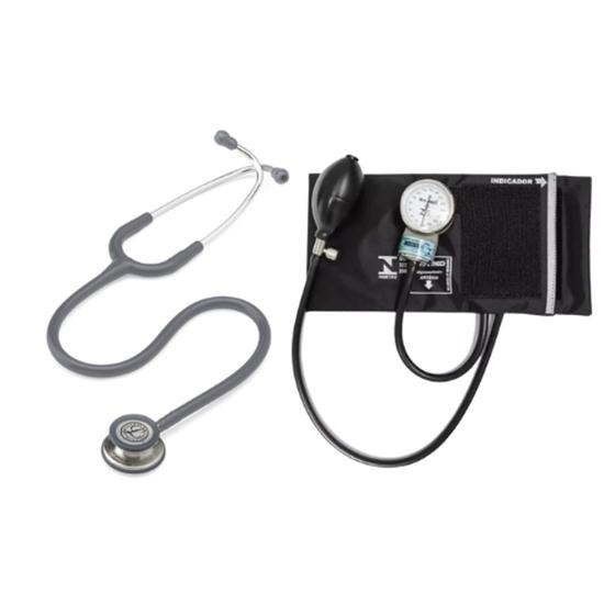 Imagem de Estetoscópio Littmann Classic lll + Esfigmomanômetro Pamed - Cores Variadas