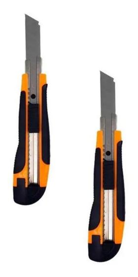Imagem de Estiletes Emborrachados - Profissional 18mm Com Trava Kit com 2 unidades