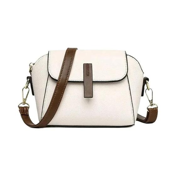 Imagem de Estilo casual PU Bolsa De Ombro De Couro Para As Mulheres Cor Sólida Flap Bolsa Crossbody