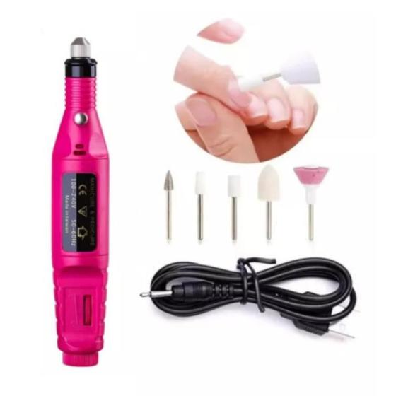 Imagem de Estilo e Conveniência: Lixa Elétrica Portátil Bivolt Unhas Acrigel Gel Fibras
