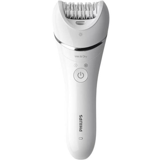 Imagem de Estilo e Desempenho: Depiladora Philips Serie 8000 BRE700 Branco Puro