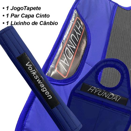 Imagem de Estilo e Proteção Jogo de Tapete Universal emborrachado com Capa Protetor Almofada de Cinto seguranç