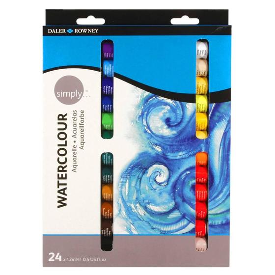 Imagem de Estojo Aquarela Daler Rowney Simply 24 Tubos 12ml