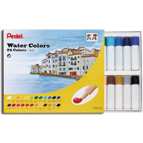 Imagem de Estojo Aquarela Pentel Bisnaga 24 Cores Htp 24