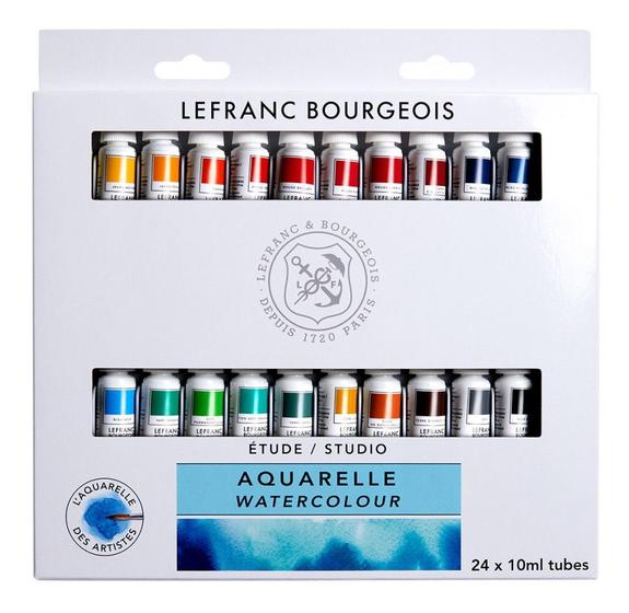 Imagem de Estojo Aquarela Profissional Lefranc & Bourgeois 24 Cores