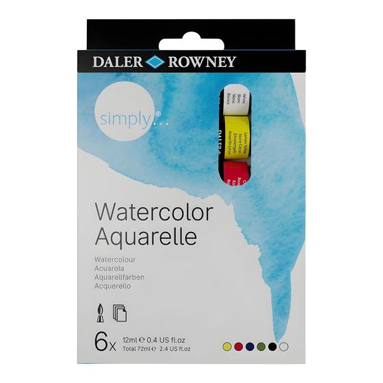 Imagem de Estojo Aquarela Tubo Daler & Rowney Simply 6 Cores 12ml