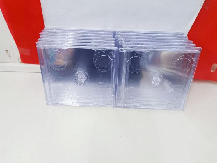 Imagem de Estojo Box Cd Acrílico Cristal DUPLA 5 PEÇAS