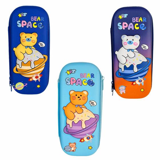 Imagem de Estojo Box Escolar Infantil 3D Masculino Com Divisória Interna ESTBM