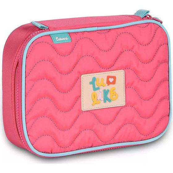 Imagem de Estojo BOX Luluca Escolar Porta Lapis Elastico Menina Lulike LU24076 Rosa